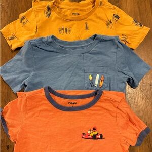 Pekkle Kids Short Sleeve Tees - Orange, Blue, Yellow